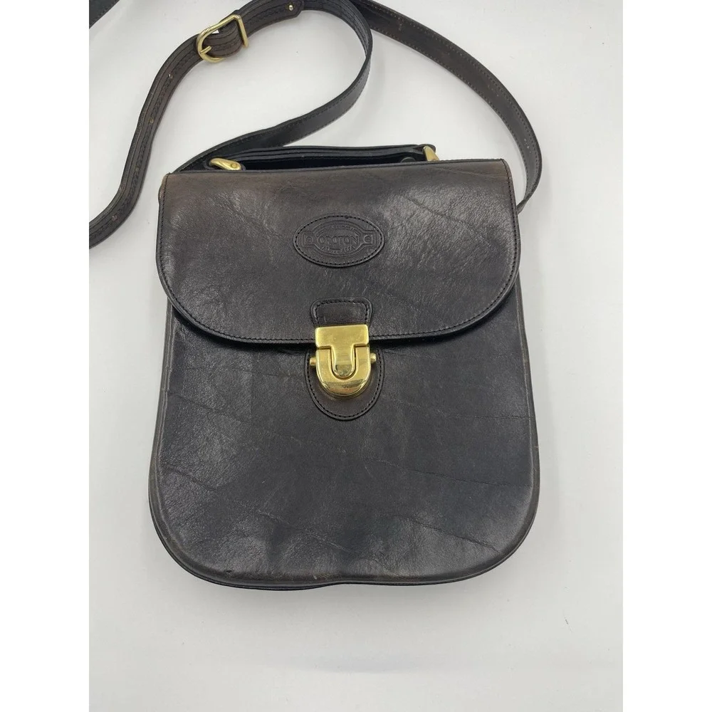 OROTON Messenger‎ Bag Crossbody Brown Leather Shoulder Hobo Logo Purse Handbag